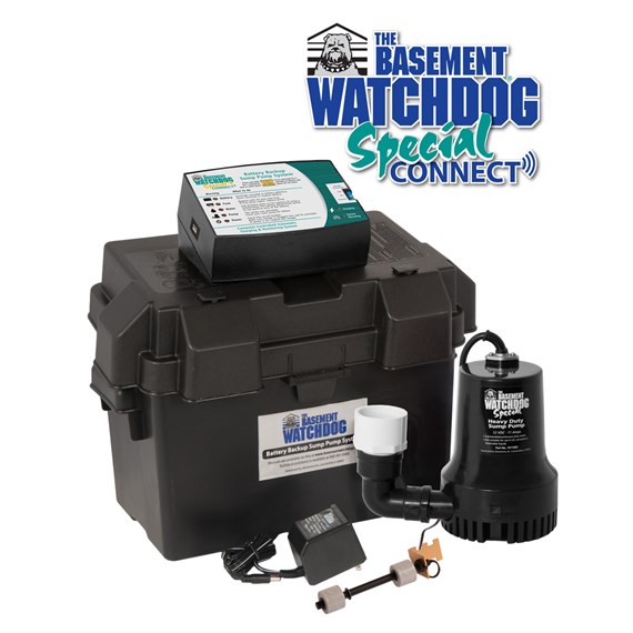 BWSP CONNECT Battery Backup Pump with logo