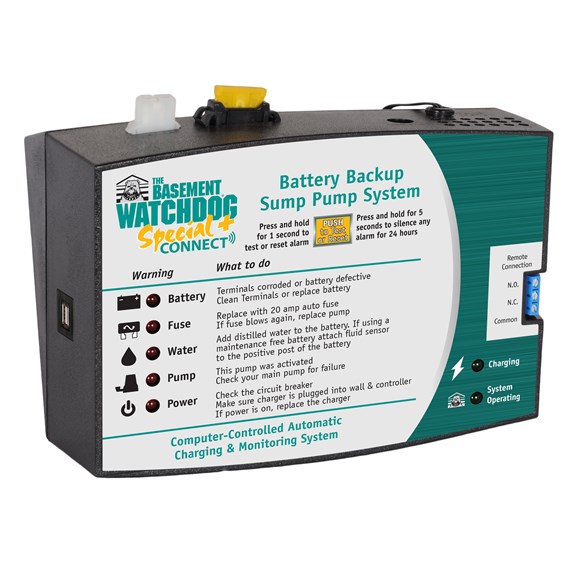 Basement Watchdog Special Connect, How Long To Charge Basement Watchdog Battery