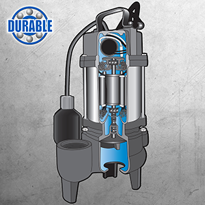 Built-to-last Basement Watchdog Sewage Pump