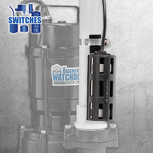 Dual-Float Switch Activates the Basement Watchdog BWSS Primary Sump Pump