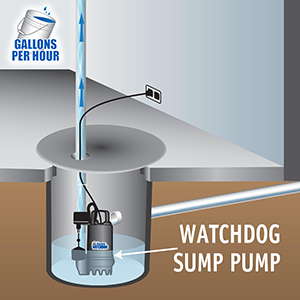 Pumping Power of the Basement Watchdog SI Series of Primary Sump Pumps