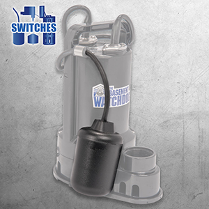 Tether Switch Activiates Basement Watchdog SP Series of Primary Sump Pumps